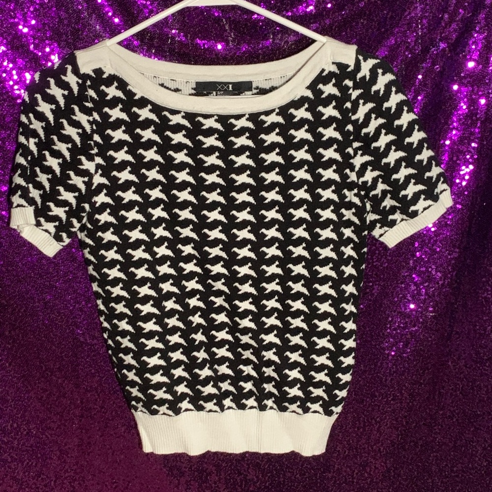Houndstooth Sweater Tee